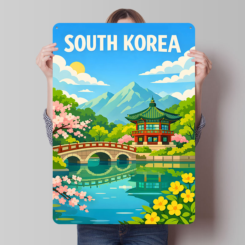 Desk Setup Art - Póster de viaje de Corea del