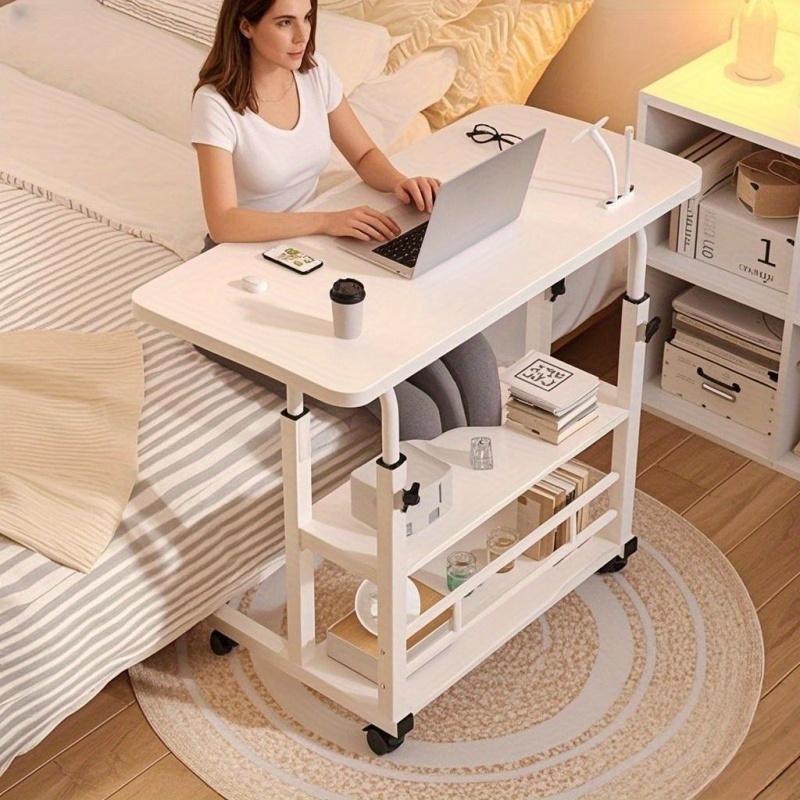 Desk Setup Shelves - Mesa Plegable Multifuncional con Ruedas, Altura