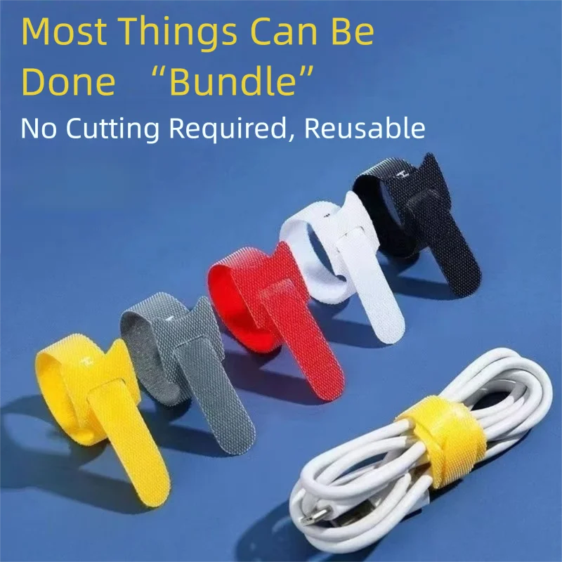 Cable Velcro Strap - Organizador de cables reutilizable sin cortar,