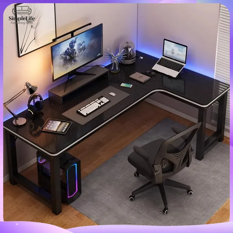 Desk Setup For Laptop And Monitor - Escritorio de Esquina para Juegos, Escritorio