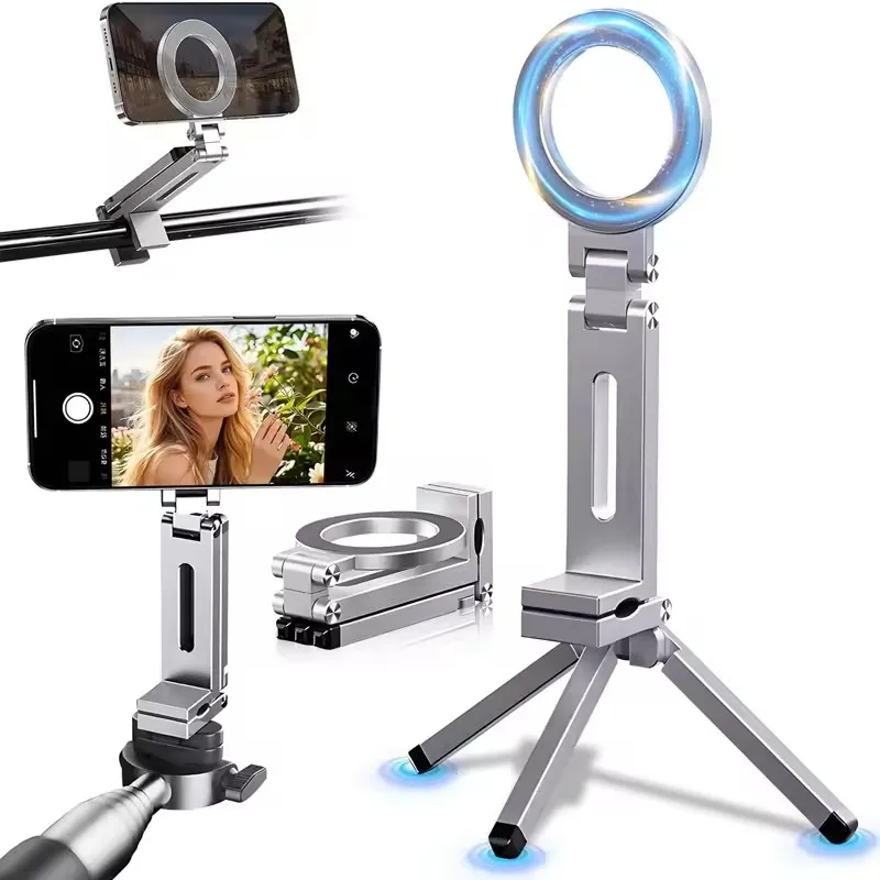Desk Setup Essentials - Soporte Magnético para Teléfono con Rotación