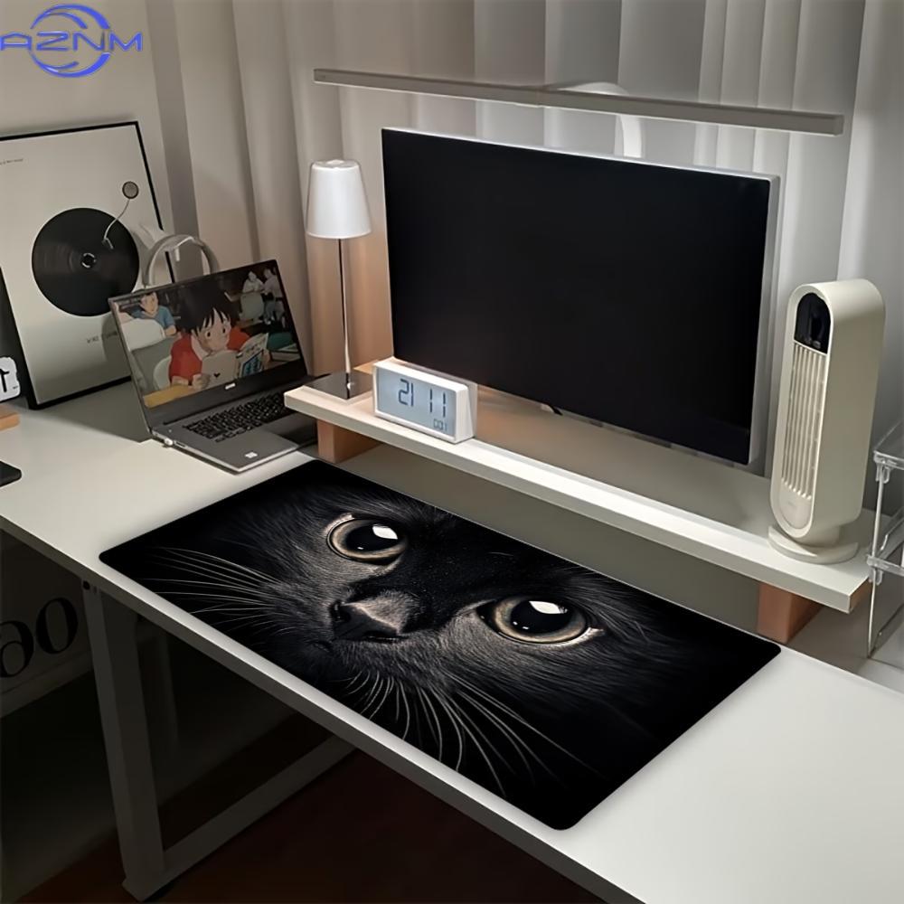 Desk Setup Dark - Alfombrilla de ratón grande para juegos