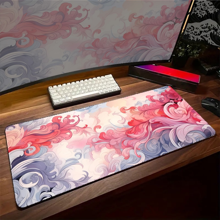 Desk Setup Art - Alfombrilla de ratón grande con diseño