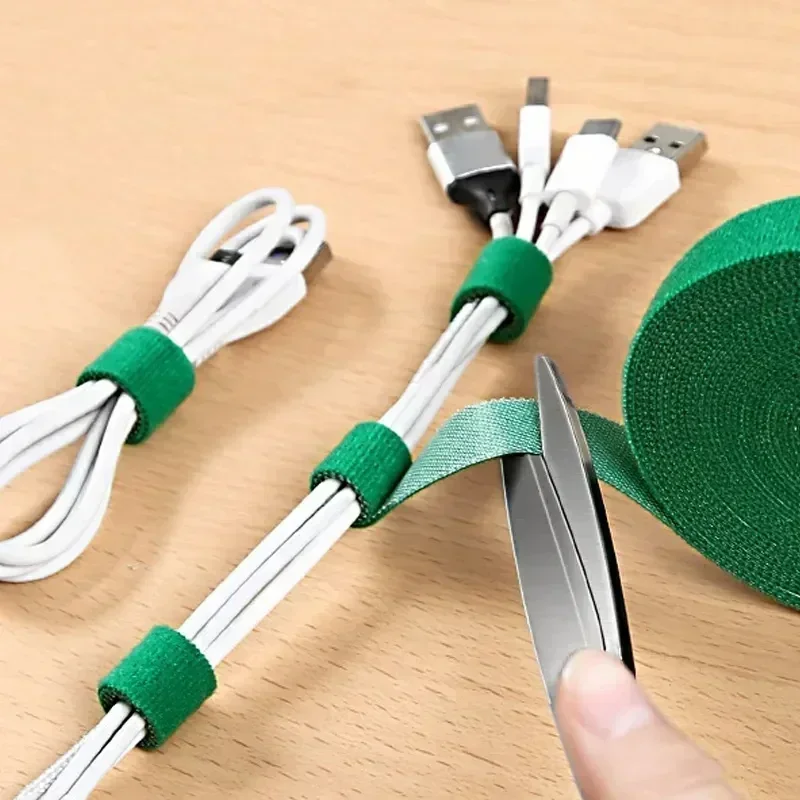 Cable Velcro Strap - Organizador de cables de 5M/rollo, 12mm