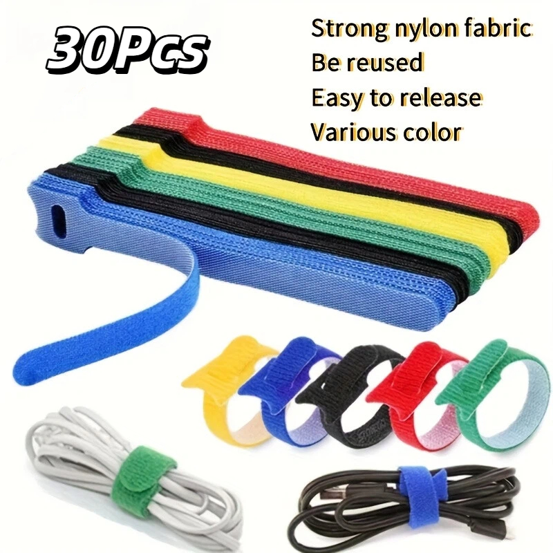 Cable Velcro Strap - 30 Piezas de Cintas de Velcro