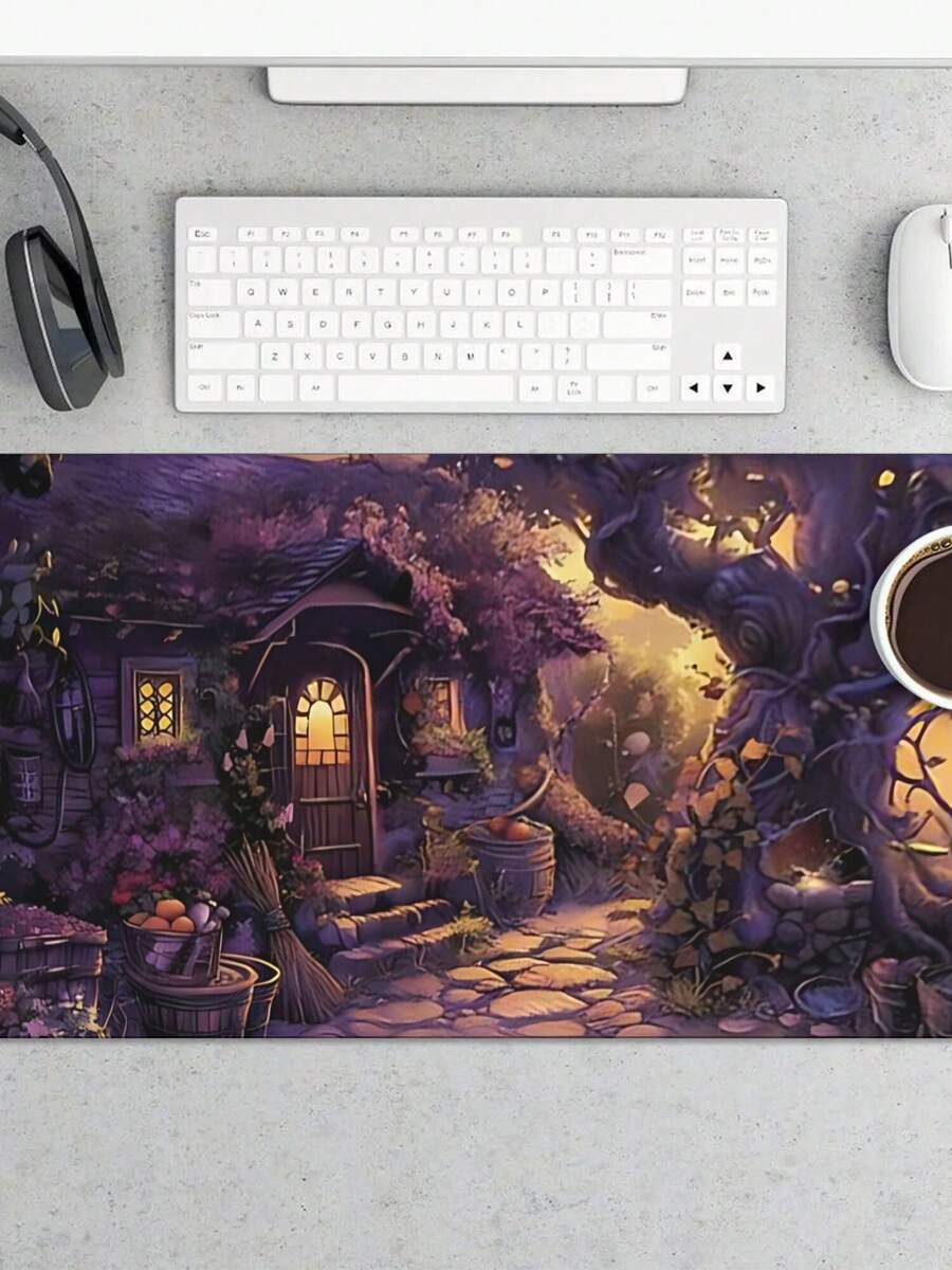 Desk Setup Gaming And Work - Alfombrilla de ratón grande para juegos