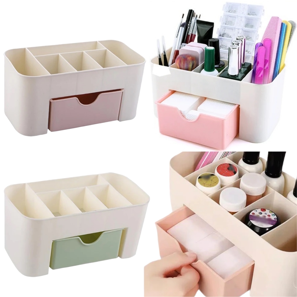 Desk Setup Shelves - Organizador de uñas, cajón de escritorio,