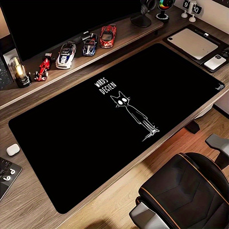 Desk Setup Gaming And Work - Alfombrilla de Ratón para Juegos Extendida