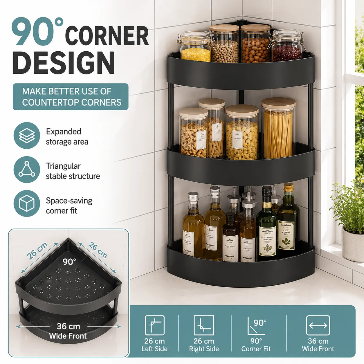 Estante de Esquina para Especi - Desk Setup Shelf reseña y precio