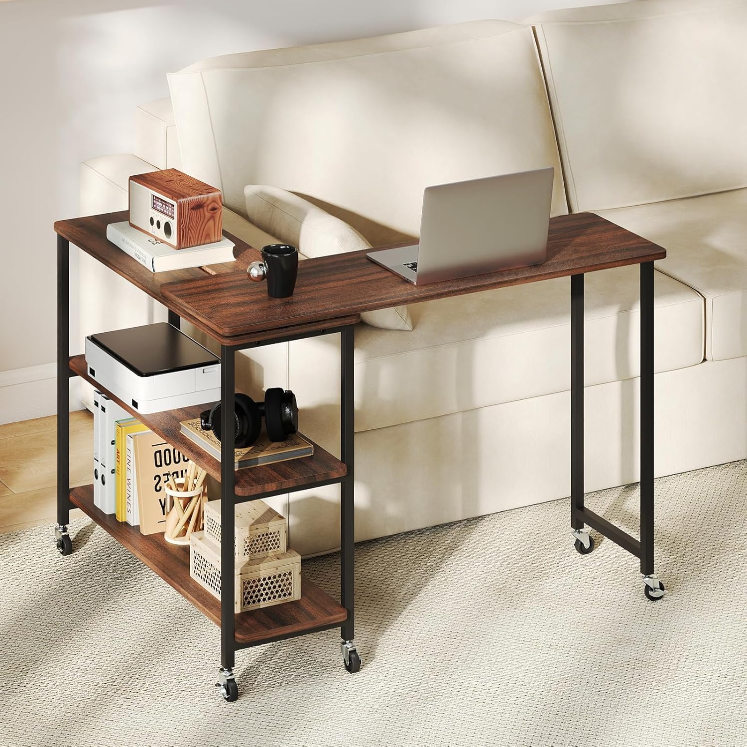 360 °   Mesa Auxiliar Giratori - Desk Setup With Laptop reseña y precio