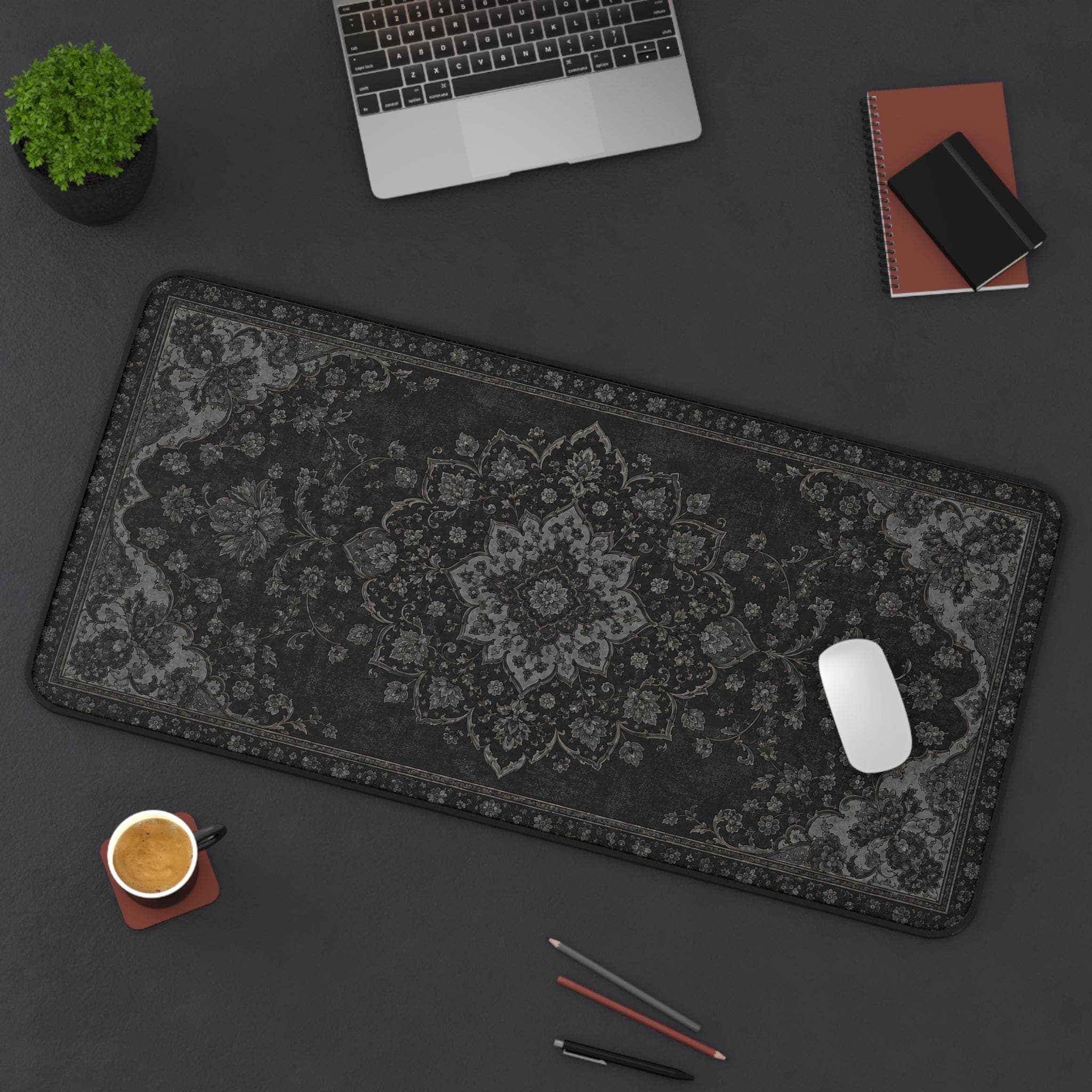 Alfombrilla de escritorio negr - Desk Setup Dark reseña y precio
