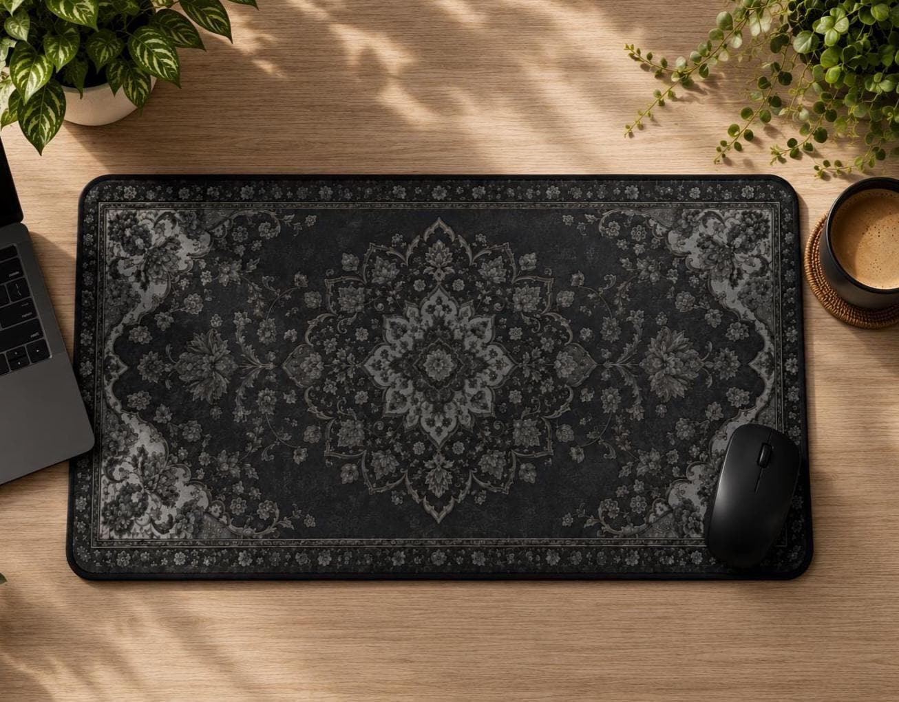 Alfombrilla de escritorio negr - Desk Setup Dark reseña y precio