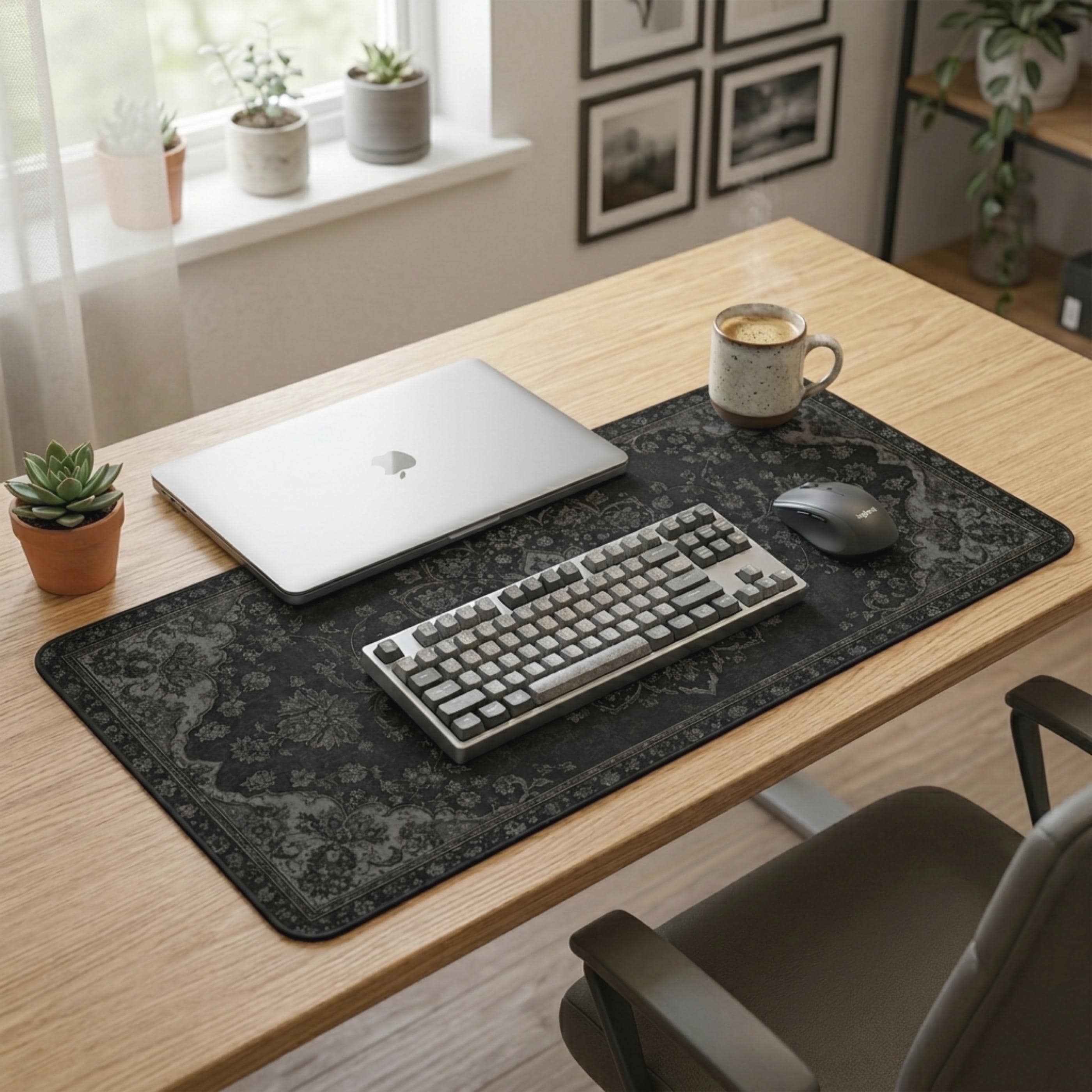 Alfombrilla de escritorio negr - Desk Setup Dark reseña y precio