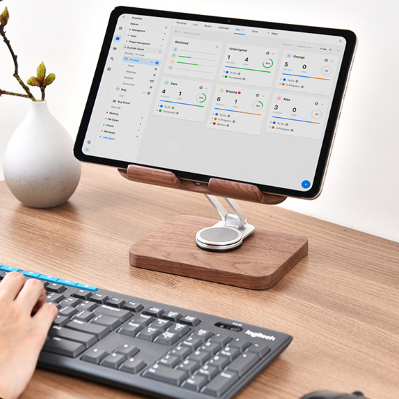 Soporte para iPad de Madera de - Desk Setup With Ipad reseña y precio