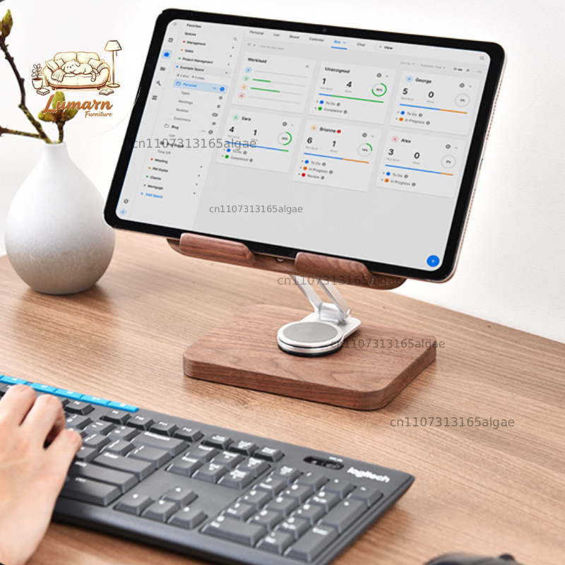 Soporte para iPad de Madera de - Desk Setup With Ipad reseña y precio