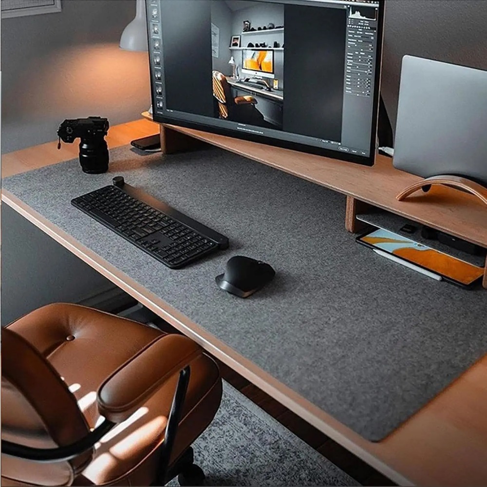 Alfombrilla de fieltro para es - Desk Setup Dark reseña y precio