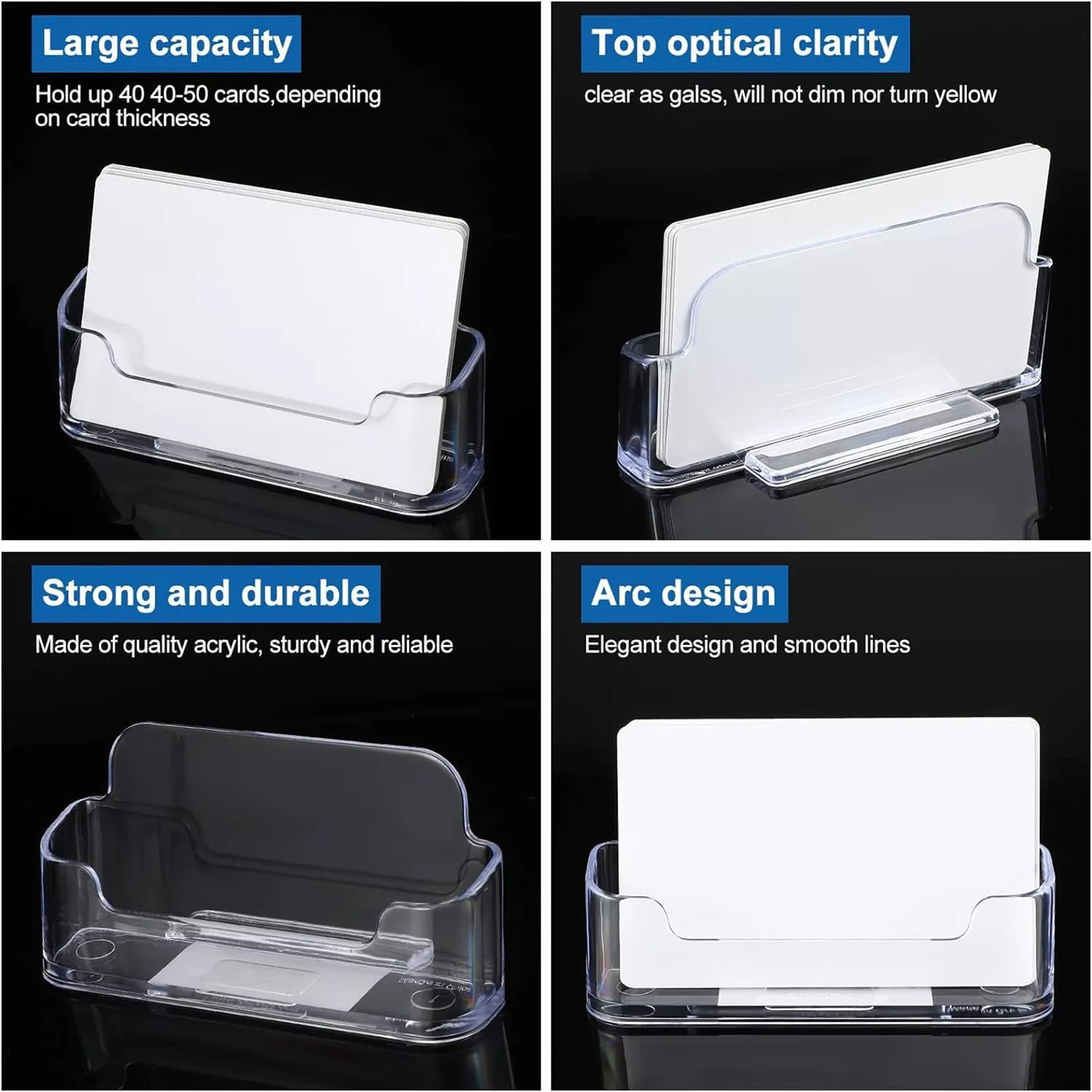Tarjeteros de acrílico transpa - Desk Setup Essentials reseña y precio