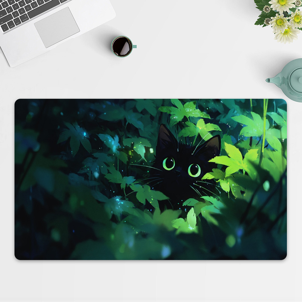 Alfombrilla de ratón Black Cat - Desk Setup Art reseña y precio