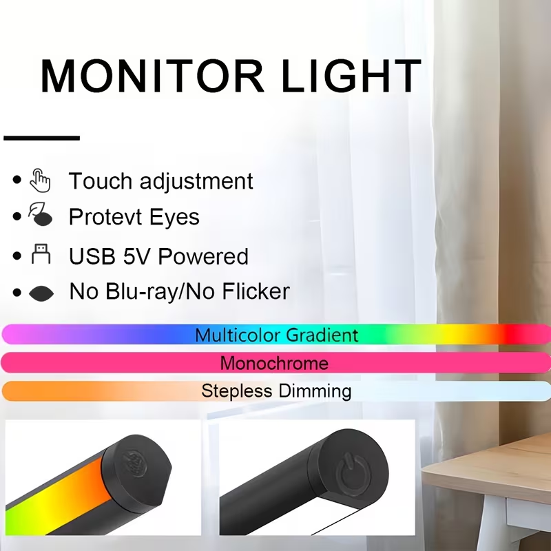 Barra de Luz LED para Monitor  - Desk Setup Gaming reseña y precio