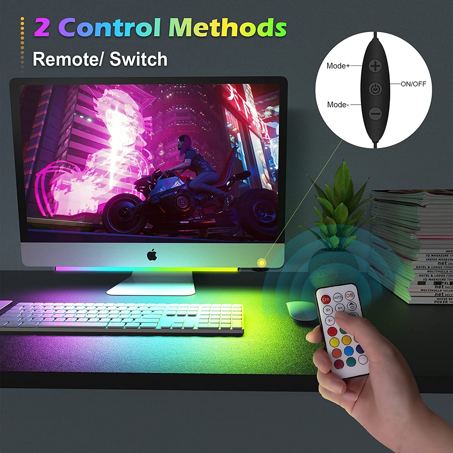Barra de luz para debajo del M - Desk Room Setup reseña y precio