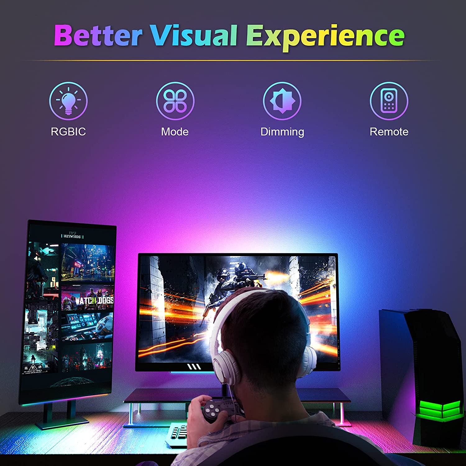 Barra de luz para debajo del M - Desk Room Setup reseña y precio